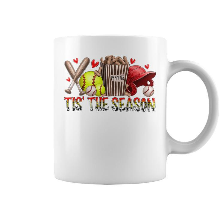 Tis The Season Baseball Softball Lovers   Coffee Mug