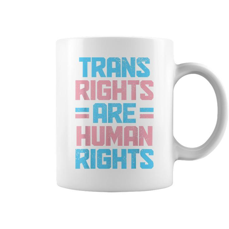 Trans Rights Are Human Rights Transgender Pride Flag Lgbtq  Coffee Mug