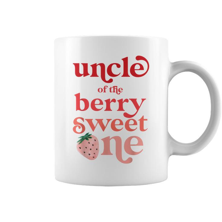 Uncle Of The Berry Sweet One Strawberry First Birthday 1St Gift For Mens Coffee Mug