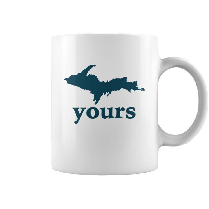 Up Yours Michigan Funny Upper Peninsula Apparel Tshirt Coffee Mug