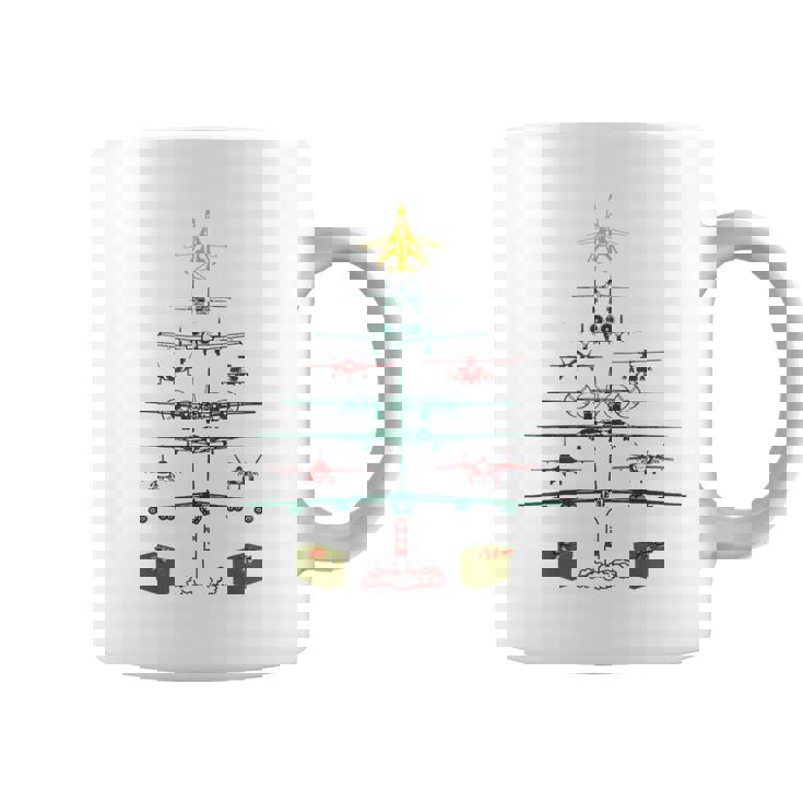 Us Air Force Matching Family Christmas Tree Air Force Wife  Coffee Mug