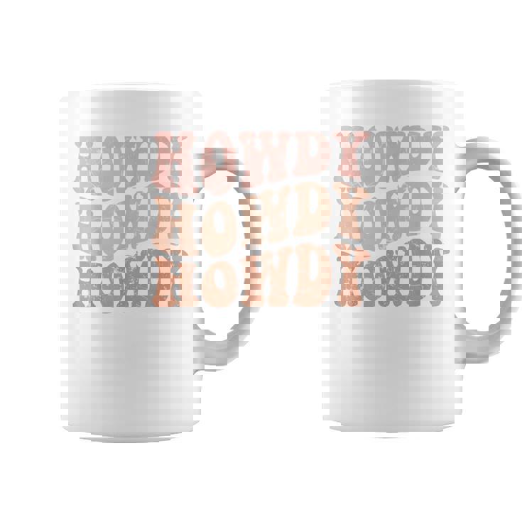 Vintage Howdy Western Life Rodeo Country Music Cowgirls Coffee Mug