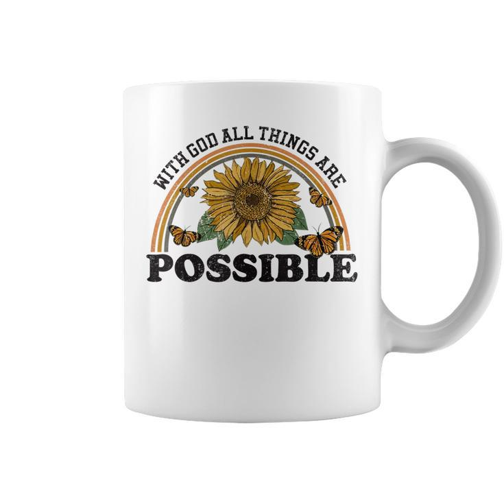 With God All Things Are Possible God Saying Jesus Faith  Coffee Mug