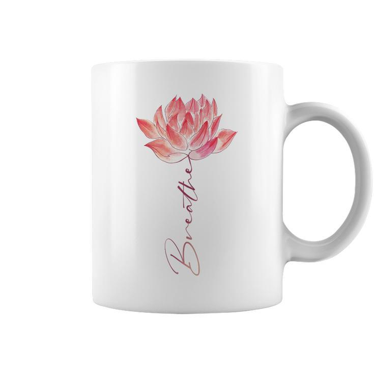 Womens Breathe Yoga Meditation  Coffee Mug