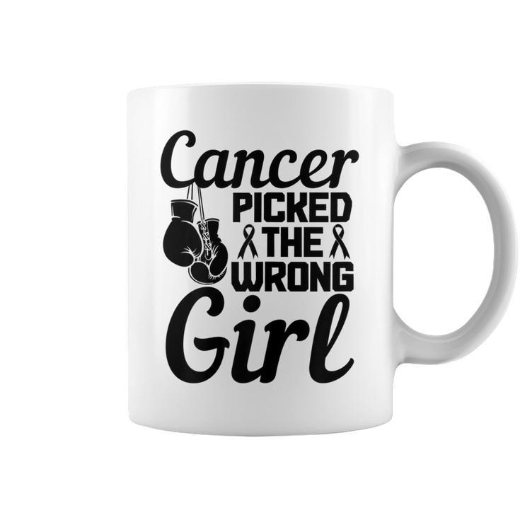 Womens Cancer Picked The Wrong Girl Breast Cancer Awareness Month  Coffee Mug