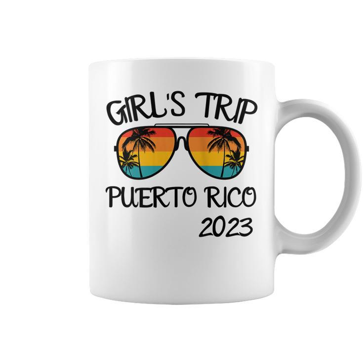 Womens Girls Trip Puerto Rico 2023 Sunglasses Summer Vacation  Coffee Mug