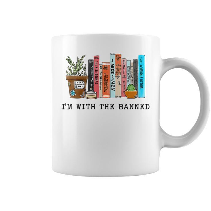 Womens Im With The Banned Books I Read Banned Books Lovers  Coffee Mug