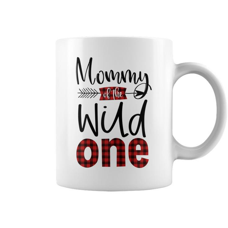 Womens Mommy Of The Wild One Buffalo Plaid Lumberjack 1St Birthday  Coffee Mug