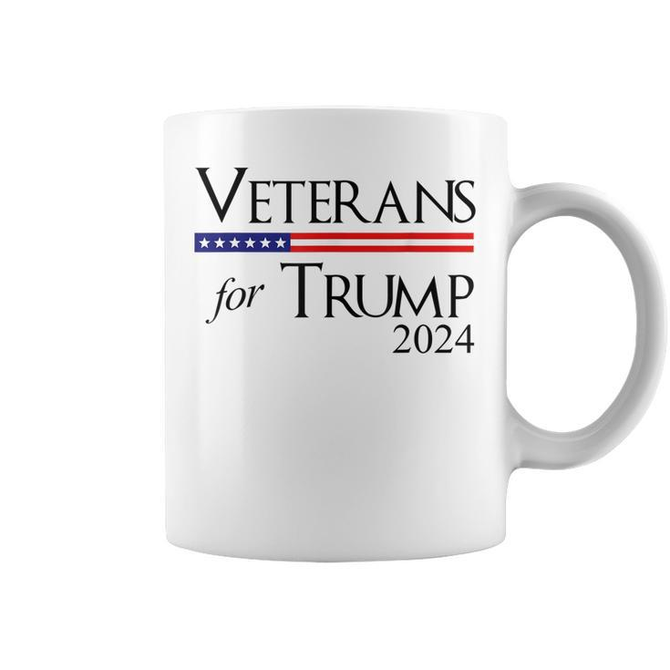 Womens Trump 2024 Veterans For Trump 2024 Coffee Mug