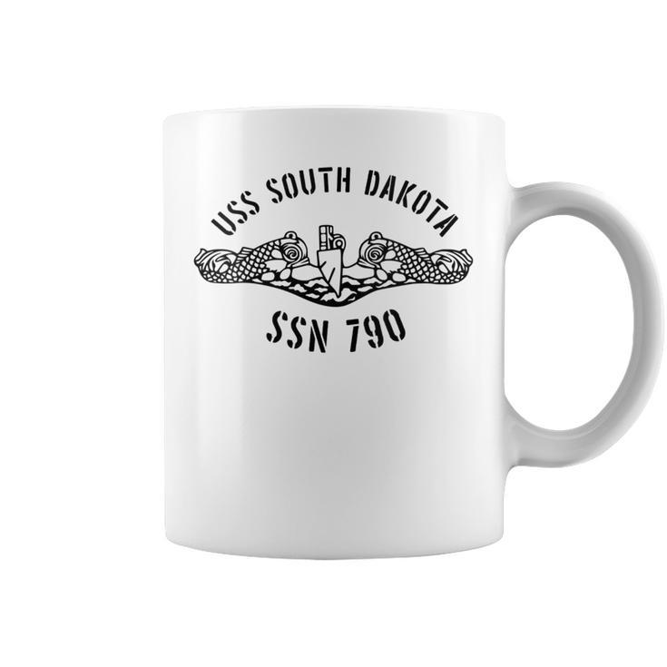 Womens Uss South Dakota Ssn-790 Submarine Badge Vintage  Coffee Mug