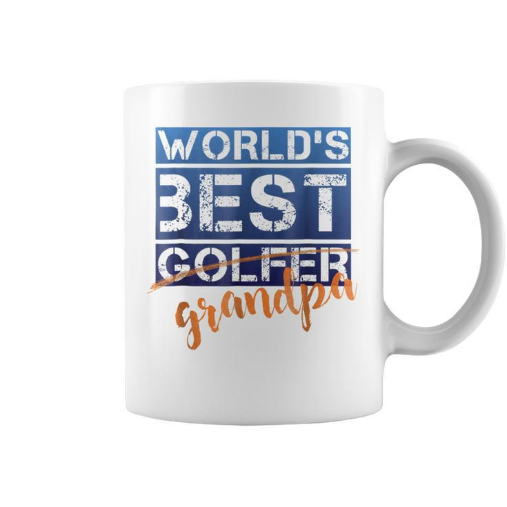 Worlds Best Golfer Grandpa Gift Golf Gift For Mens Coffee Mug