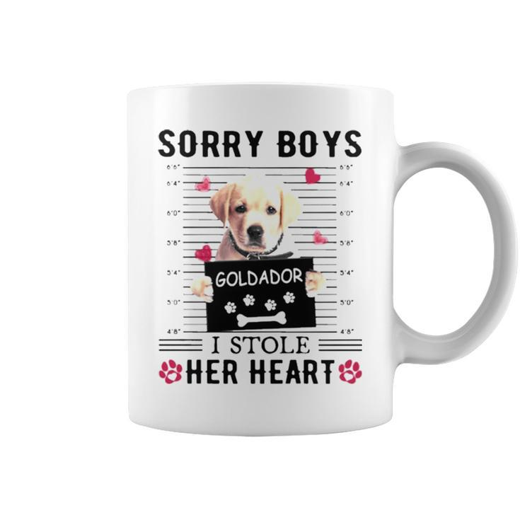Yellow Goldador Sorry Boys I Stole Her Heart Coffee Mug