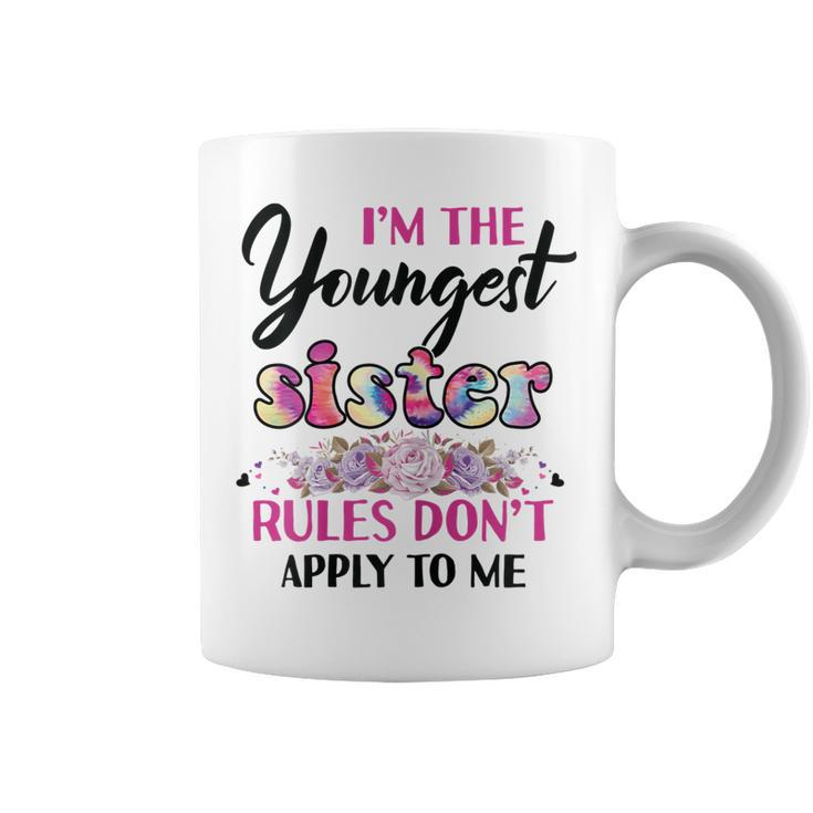 Youngest Sister  Rules Dont Apply To Me Funny Sibling  Coffee Mug