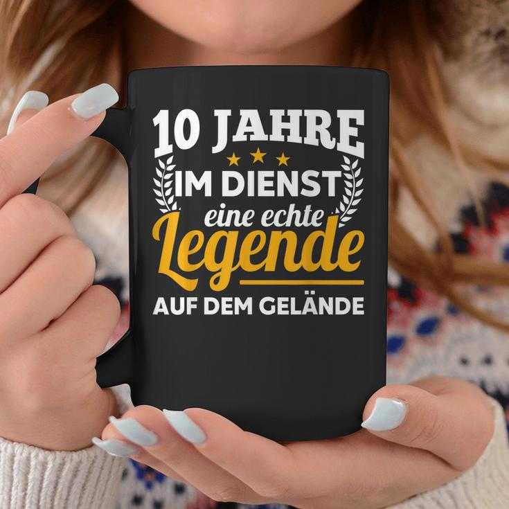 10 Jahre Im Dienst Legende Auf Dem Gelände Dienstjubiläum Tassen Lustige Geschenke