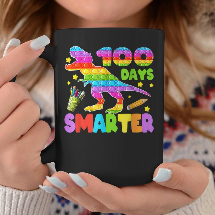 100 Days Smarter Teacher Or Student Pop It Dinosaur V2 Coffee Mug Funny Gifts