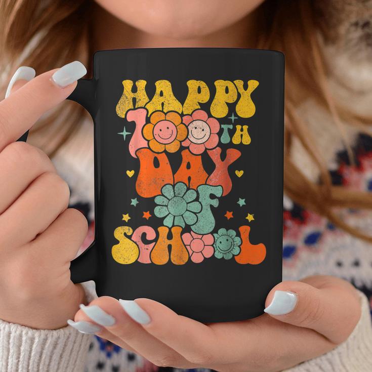 Teacher Kids Retro Groovy 100 Days Happy 100Th Day Of School  V2 Coffee Mug