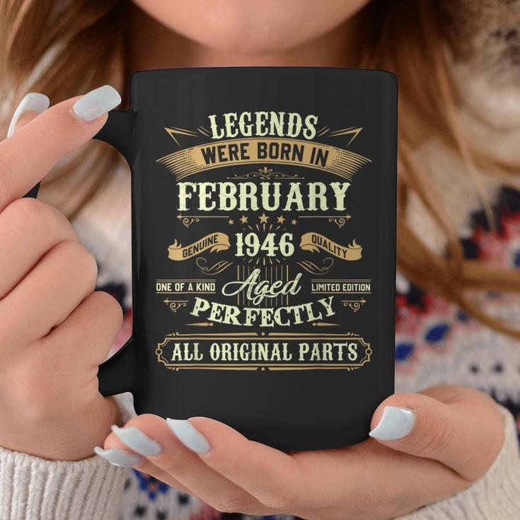 77 Years Old Gifts Legends Born In February 1946 77Th Bday Coffee Mug Funny Gifts