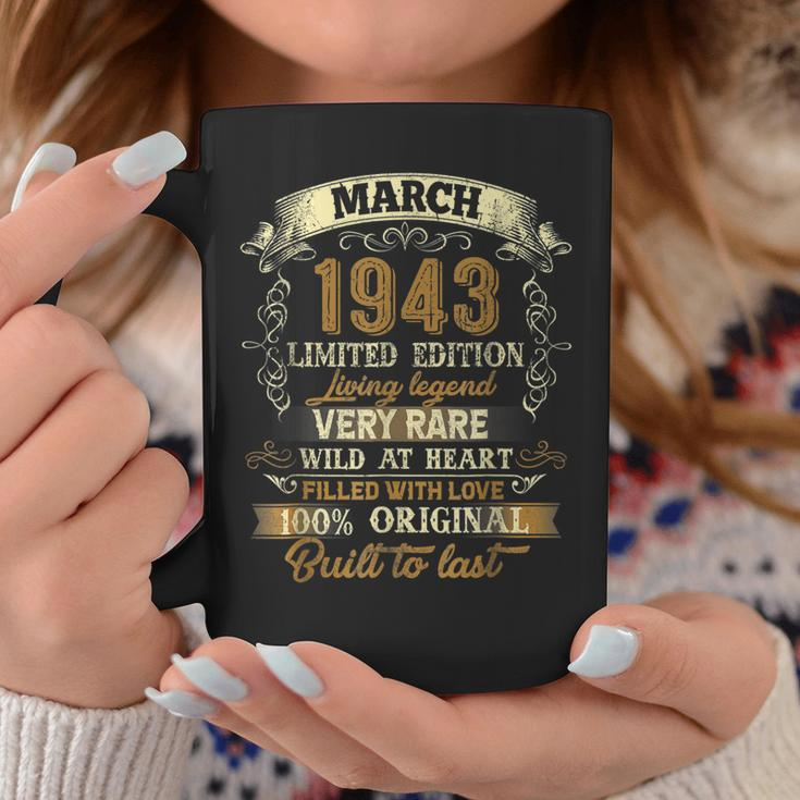 80 Year Old Gift March 1943 Vintage Awesome 80Th Birthday Coffee Mug Funny Gifts