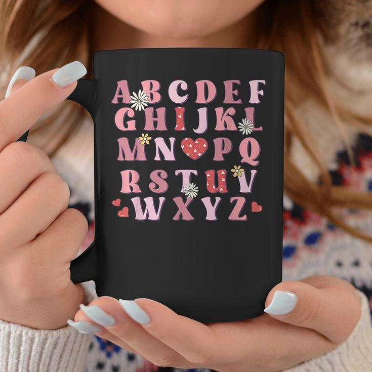 Abc Alphabet I Love You English Teacher Valentines Day Coffee Mug Funny Gifts