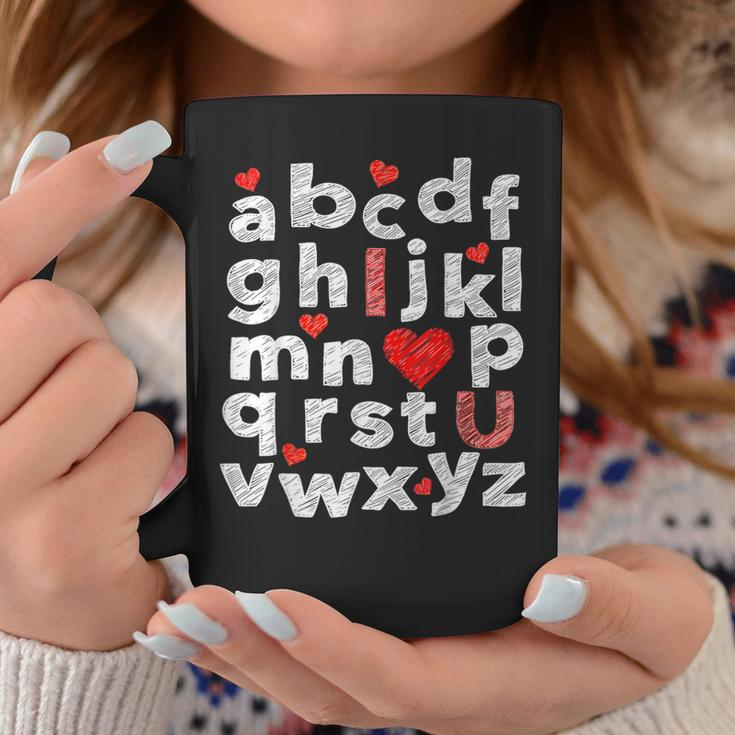 Abc Chalk Alphabet I Love You English Teacher Valentines Day V5 Coffee Mug Funny Gifts