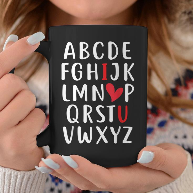 Abc Chalk Alphabet I Love You English Teacher Valentines Day V6 Coffee Mug Funny Gifts