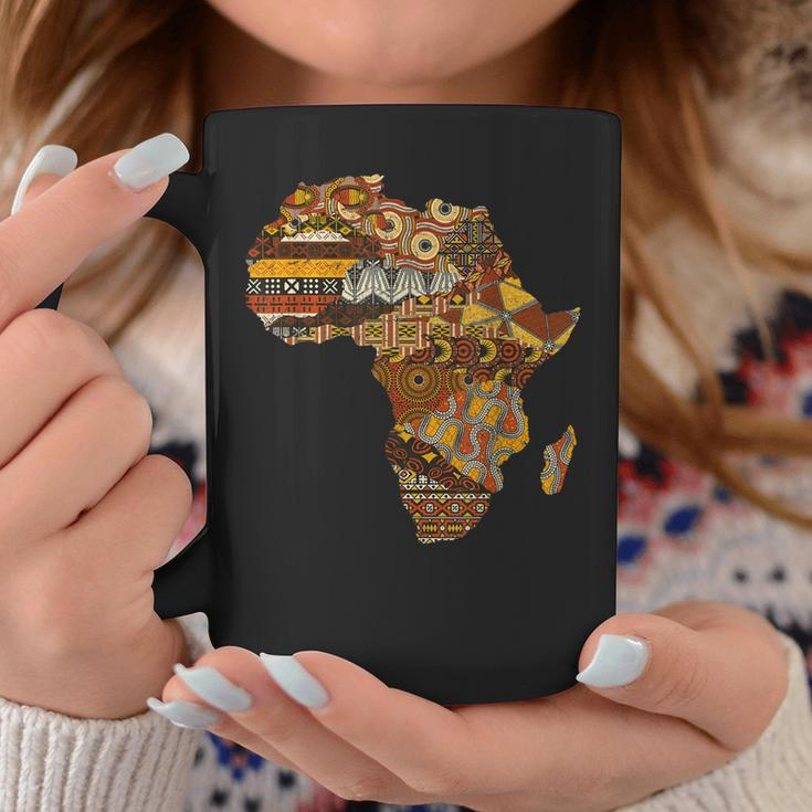 Africa Map Kente Cloth Black History Month Afro Africa Pride Coffee Mug Funny Gifts