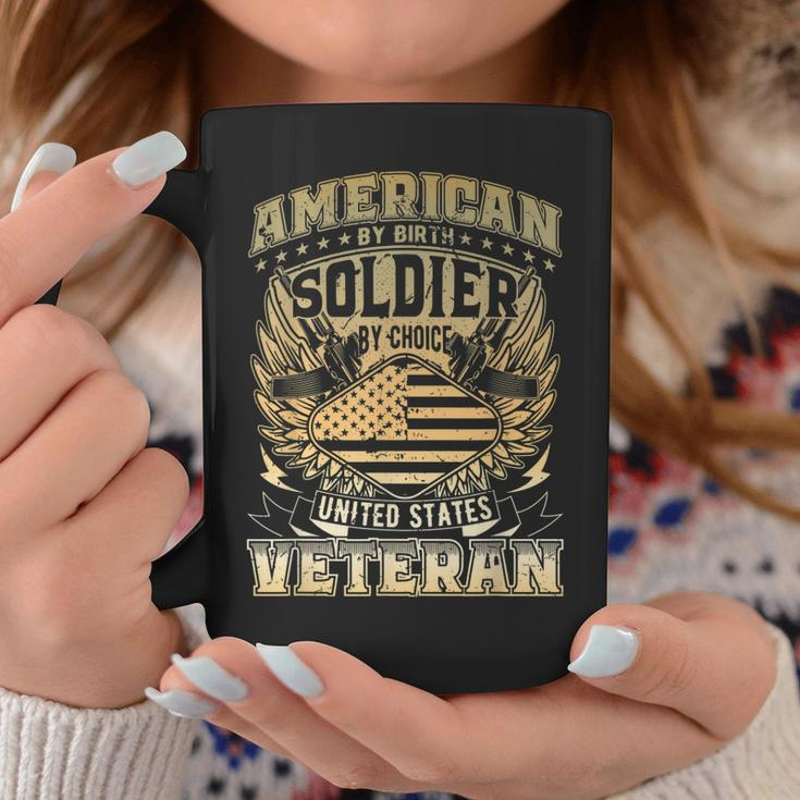 American By Birth Soldier By Choice Us Veteran Coffee Mug Funny Gifts