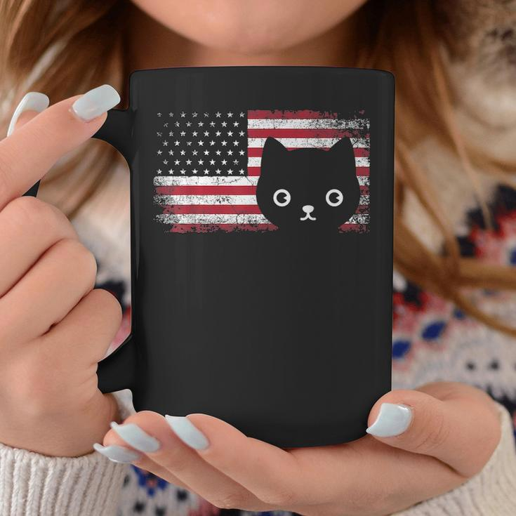 American Flag Cat Lover Meowica July 4Th Usa Fur Mom Dad V2 Coffee Mug Funny Gifts
