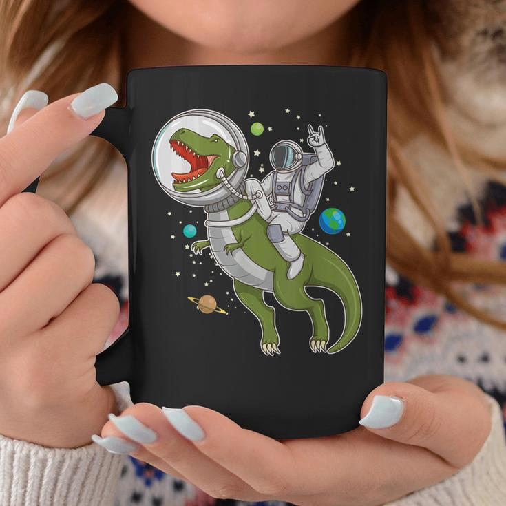Astronaut Riding T-Rex Dinosaur Astro T-Rex Space Gift Coffee Mug Unique Gifts