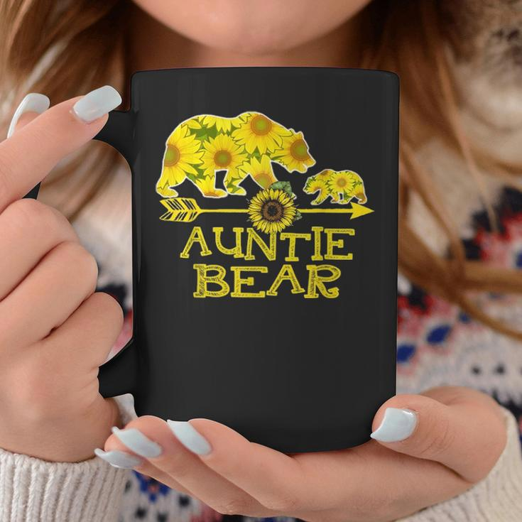 Auntie Bear Sunflower Funny Mother Father Gifts Coffee Mug Funny Gifts