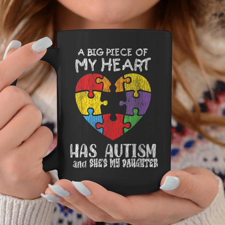Autism Awareness - Dad Mom Daughter Autistic Kids Awareness Coffee Mug Funny Gifts