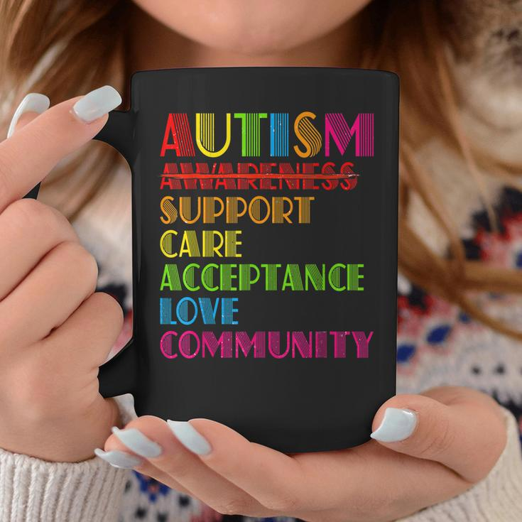 Autism Awareness Support Care Acceptance Ally Dad Mom Kids Coffee Mug Unique Gifts