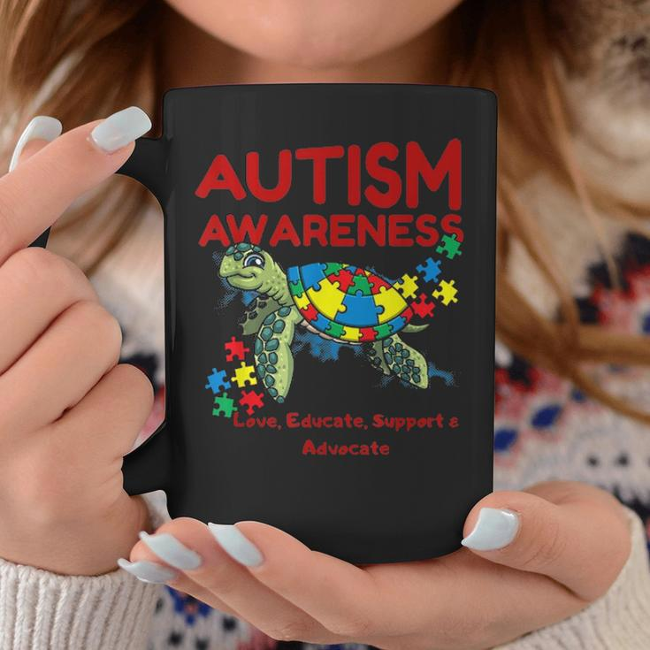 Autism Awareness Turtle Puzzle Mom Kids Teacher Gift Love Coffee Mug Funny Gifts