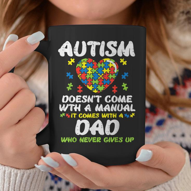 Autism Doesnt Come With Manual Dad Puzzle Awareness Coffee Mug Unique Gifts