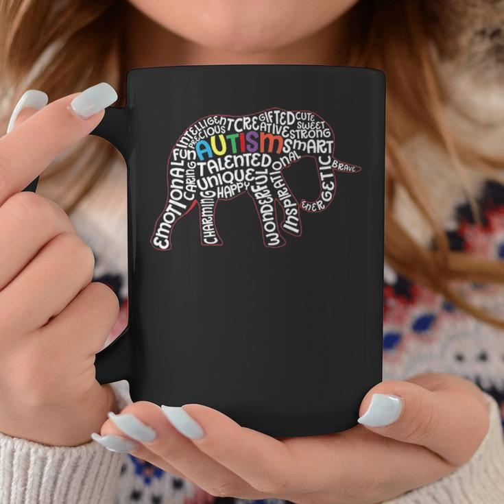 Autism Mom Elephant Puzzle Pieces Autism Supporter Outfit Coffee Mug Funny Gifts