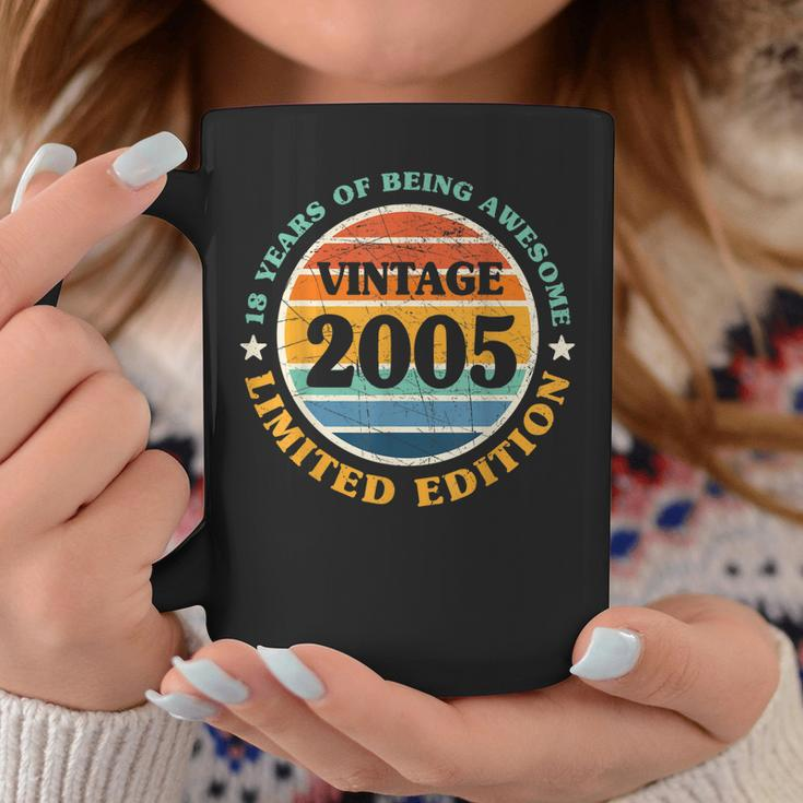 Awesome 18 Years Old 18Th Birthday Sunset Vintage 2005 Coffee Mug Funny Gifts