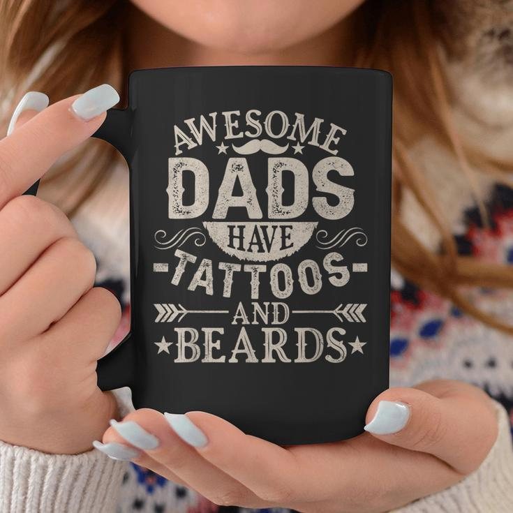 Awesome Dads Have Tattoos And Beards Fathers Day Vintage Coffee Mug Personalized Gifts