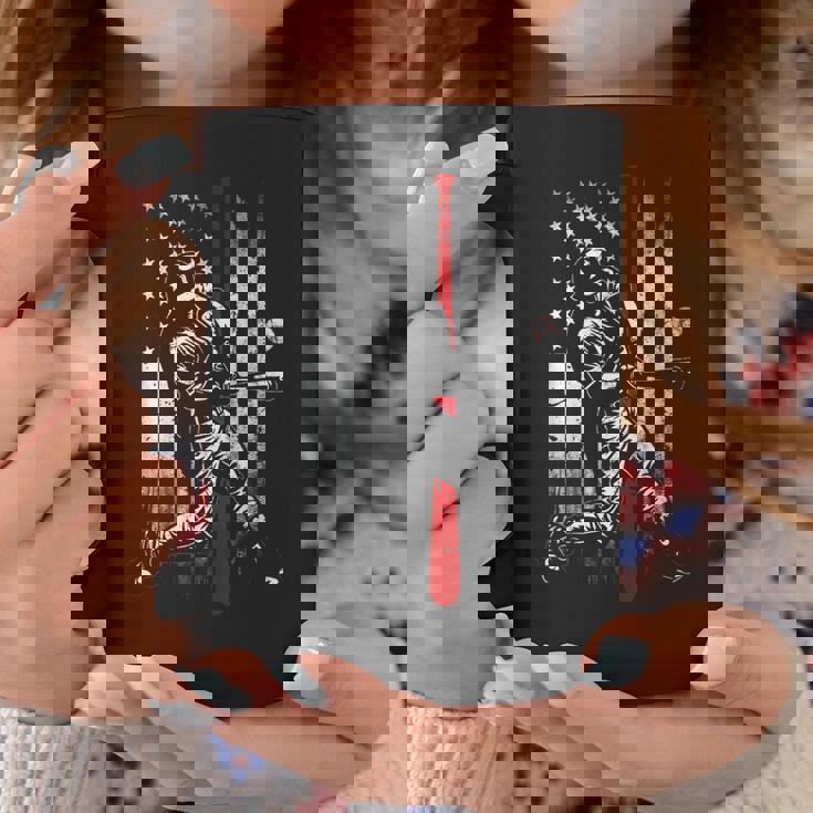 Baseball American Usa Flag Patriotic Vintage Baseball Flag Coffee Mug Unique Gifts