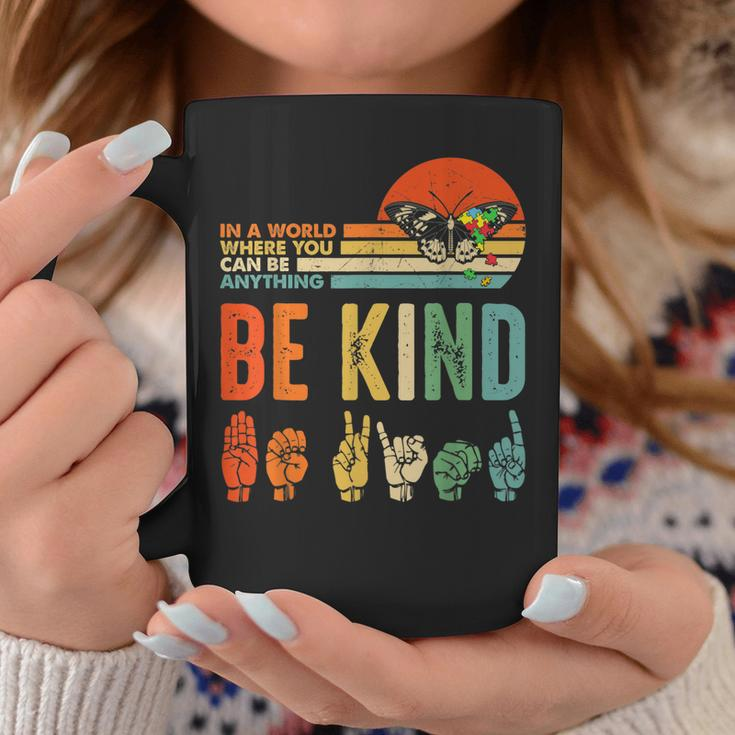 Be Kind Autism Awareness Asl Mom Teacher Kindness Coffee Mug Unique Gifts
