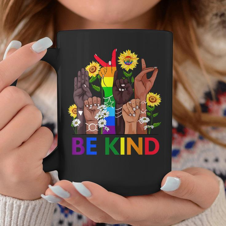 Be Kind Sign Language Hand Talking Lgbtq Gay Les Pride Asl Coffee Mug Unique Gifts