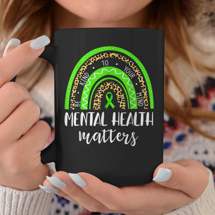 Be Kind To Your Mind Mental Health Matters Awareness Leopard Coffee Mug Unique Gifts