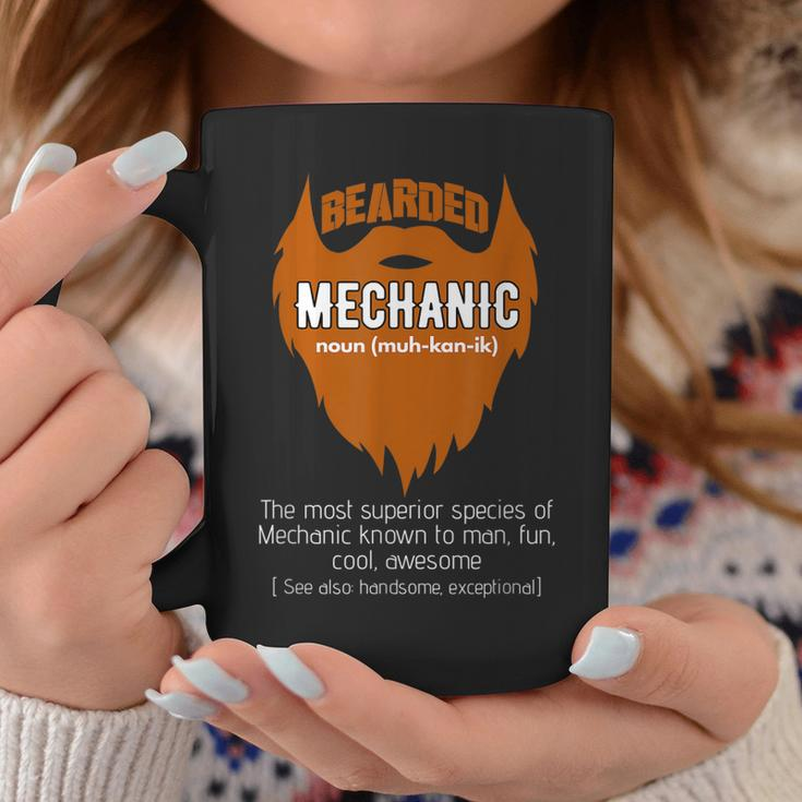 Bearded Mechanic Beard Design Mechanical Gift For Mens Coffee Mug Unique Gifts