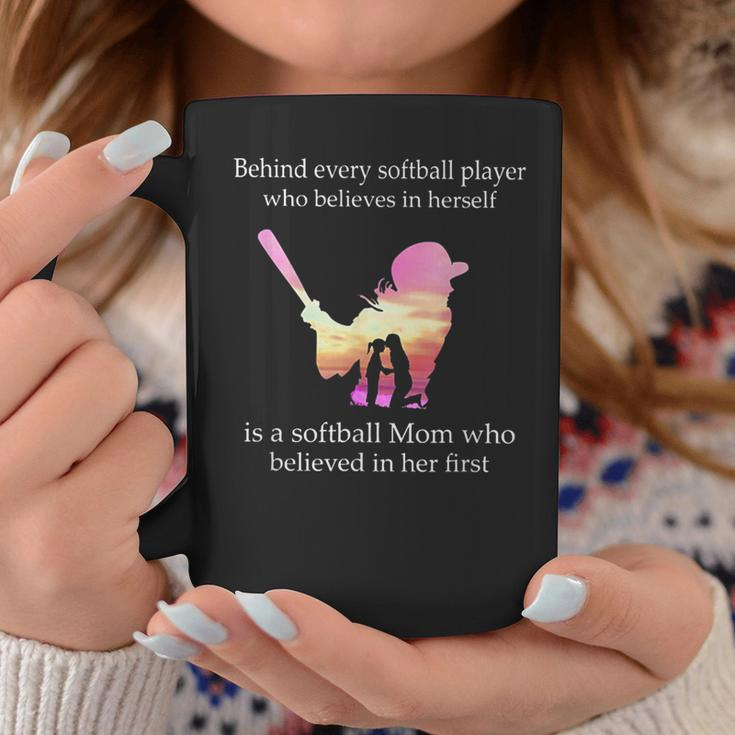 Behind Every Softball Player Is A Softball Mom Gifts Coffee Mug Unique Gifts