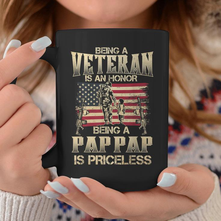 Being A Veteran Is An Honor Being A Pap Pap Is Priceless Coffee Mug Unique Gifts