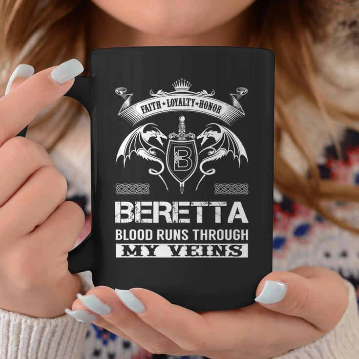 Beretta Blood Runs Through My Veins Coffee Mug Funny Gifts