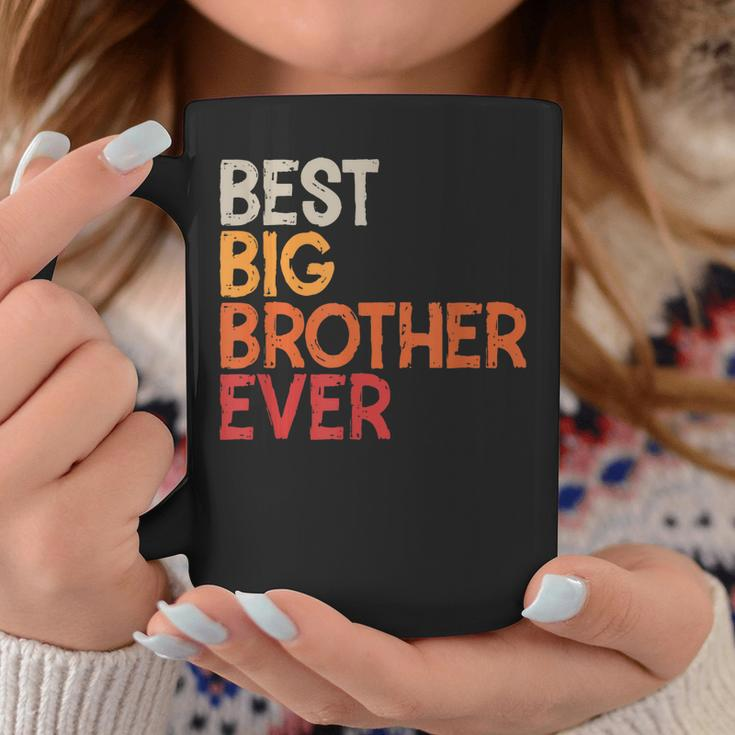 Best Big Brother Ever Sibling Vintage Distressed Big Brother Coffee Mug Funny Gifts
