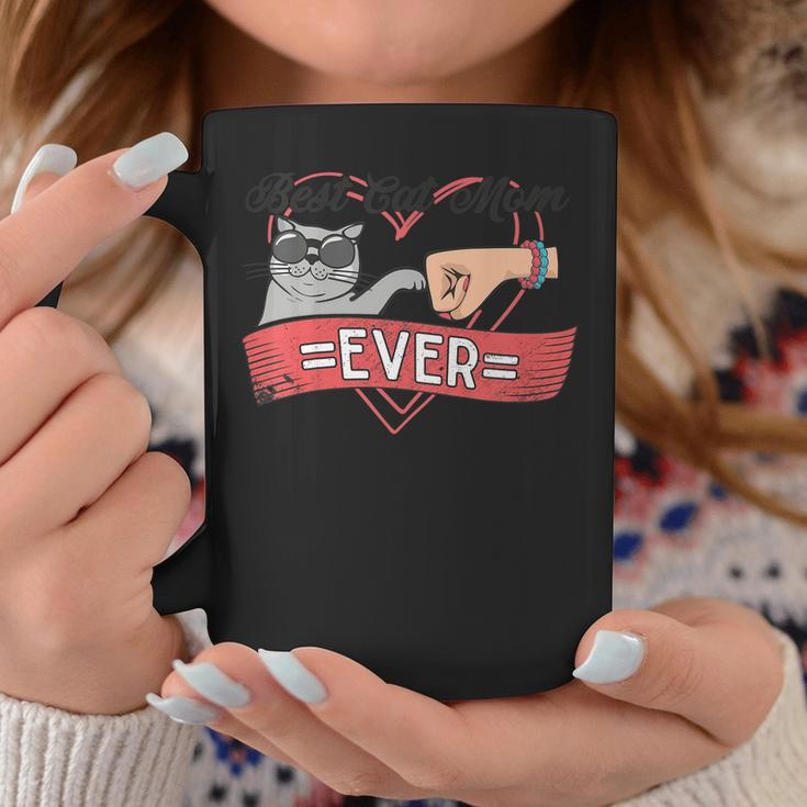 Best Cat Mom Ever Cute Heart Friends Forever Mothers Day Gif Coffee Mug Unique Gifts