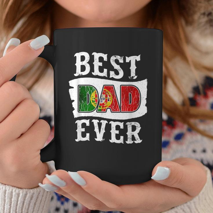 Best Dad Ever Fathers Day Portuguese Flag Portugal Gift For Mens Coffee Mug Unique Gifts
