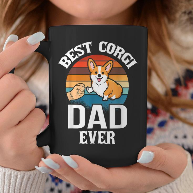 Best Dog Dad Ever Corgi Retro Vintage Coffee Mug Funny Gifts