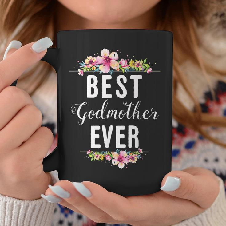 Best Godmother Ever Floral Design Family Matching Gift Coffee Mug Funny Gifts